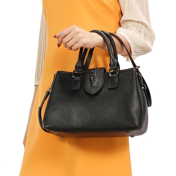 

luxury layer cow leather hand strap full grain women large capacity crossbody bag duffel bags