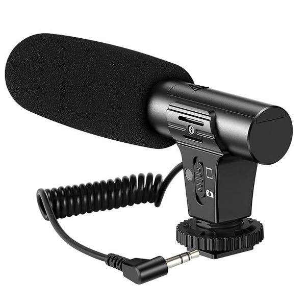 

microphones professional 3.5mm recording microphone dual purpose noise reduction mic for phone video live camera interview meeting