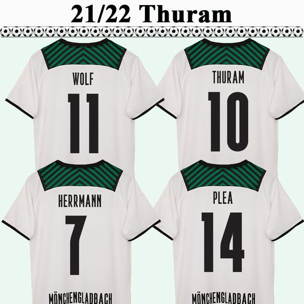 

21 22 monchengladbach plea raffael soccer jerseys elvedi zakaria home mens football shirts mÃ¶nchengladbach stindl short sleeves uniforms, Black;yellow