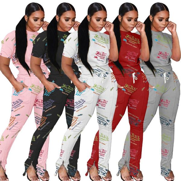 

women's two piece pants classy set women drawstring graffiti 2 sets summer outfits fashion cotton sweatsuits, White