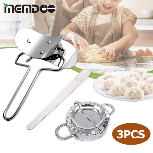 

stainless steel dumpling makers mold ravioli gyoza maker dough cutter wrappers presser making machine for kitchen baking & pastry tools
