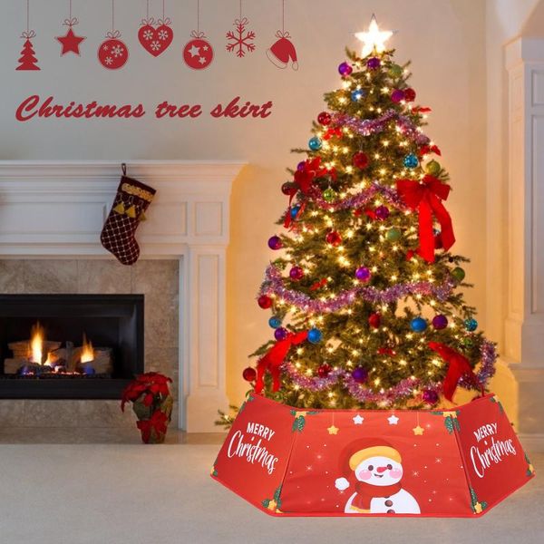 

christmas decorations tree collar snowman grid gnome elk printing design xmas bottom skirt willow base party decor