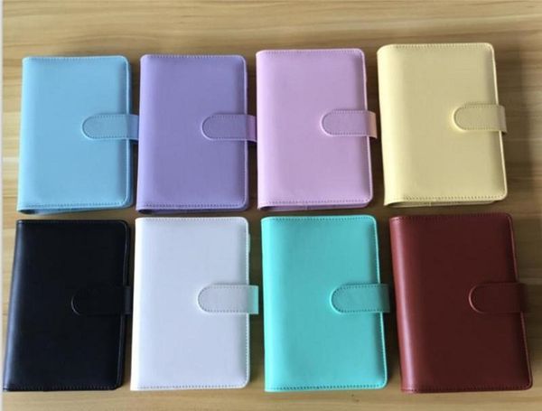 

a5 a6 notebook binder loose leaf notebooks refillable 6 ring binder for a6 filler paper binder cover with magnetic buckle closure stock, Purple;pink