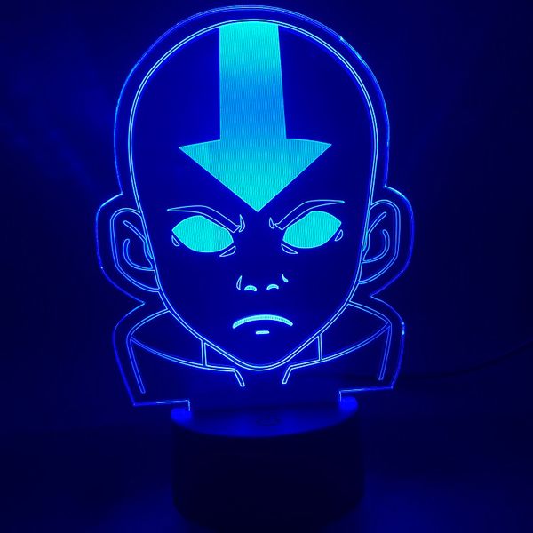 

3d nightlight avatar`aang for bedroom decor anime led night light kids child birthday gift rgb lamp