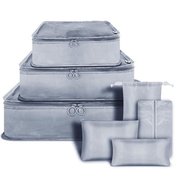 

duffel bags 7pcs travel organizer bag clothes pouch portable storage case luggage suitcase fashion