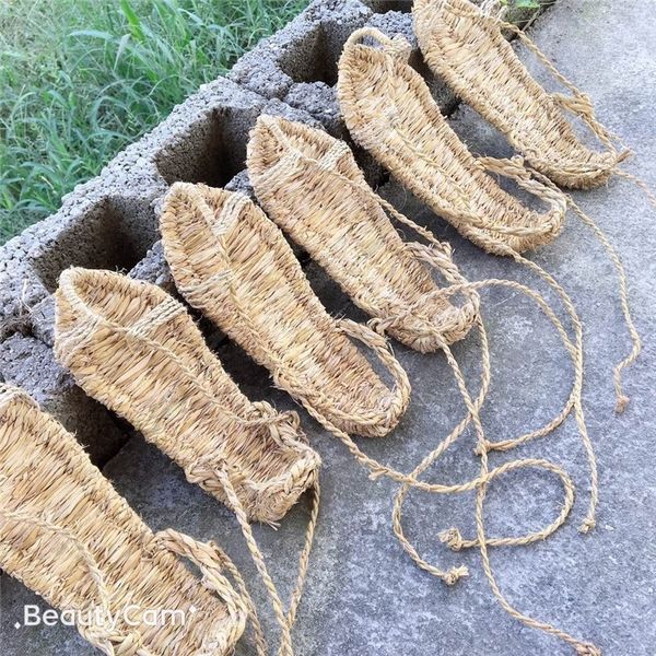 

p0a henan woven straw salseulaliopsis binata woven individual drifting straw sals beach shoes with large quantity and high price women'