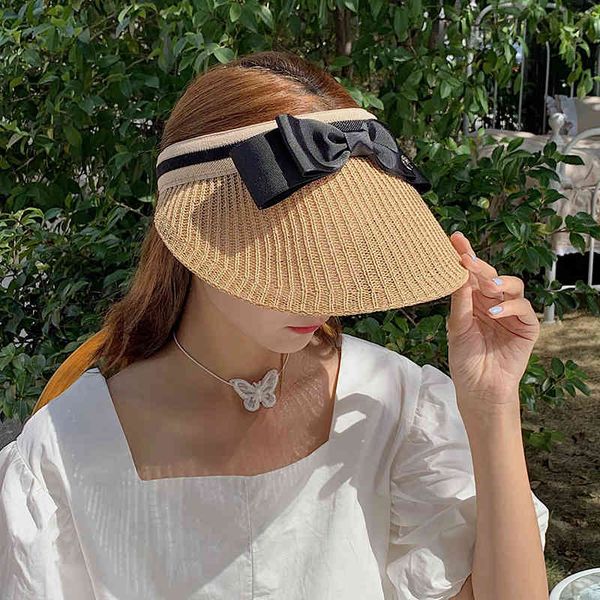 

open sunshade female duck tongue net red korean tide sunscreen big edge straw versatile no sun hat summer, Blue;gray