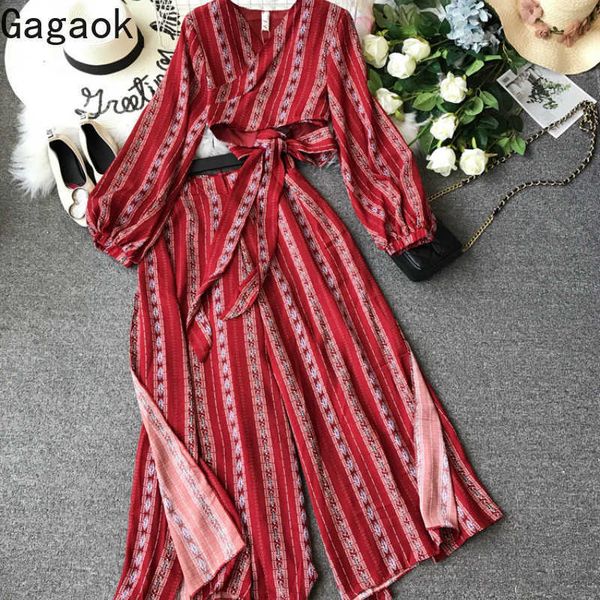 

women streetwear 2 piece set spring autumn o-neck zipper fly striped sashes short slim chic female fashion sets 210531, White