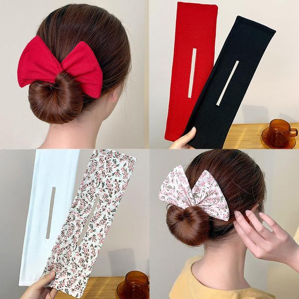 

hair clips & barrettes multicolor deft bun print headband hairpin for women girl cloth circle maker holder accessories, Golden;silver