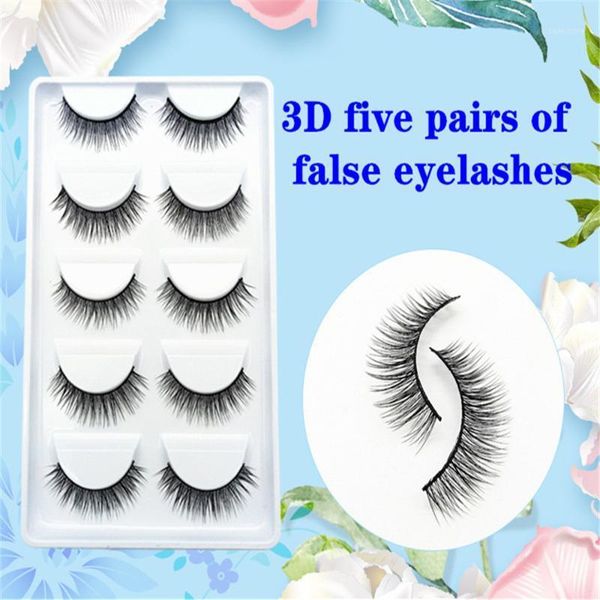 

fake eyelashes 5pcs lashes 3d natural false extensions soft cilia artificial strip faux fluffy1