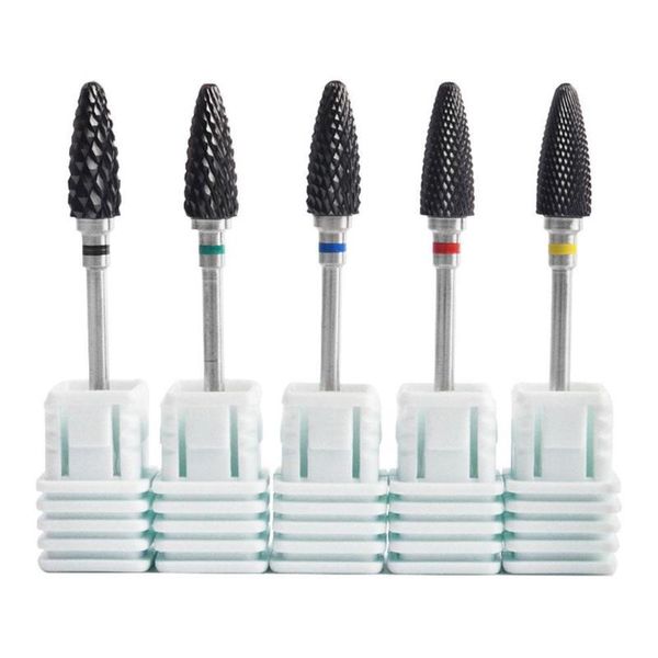 

nail art equipment ceramic drill bit for electric manicure drills machine milling cutter files buffers accessory, Silver