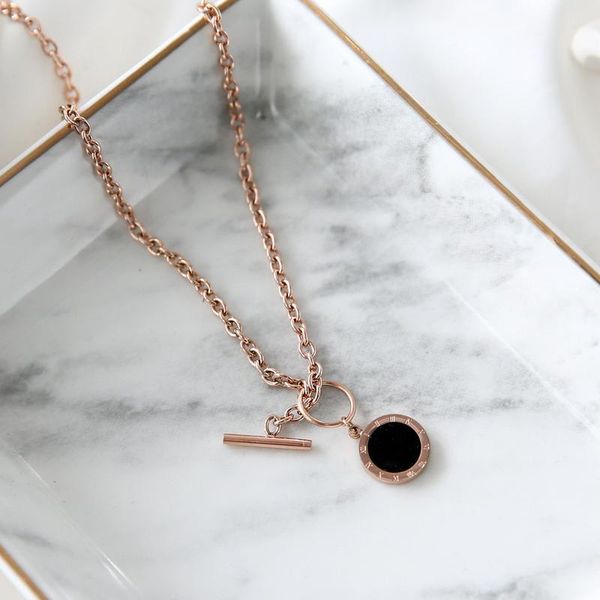 

pendant necklaces 2021 fashion luxury roman numerals necklace for women girl high polish 316 l stainless steel jewelry love, Silver