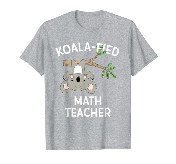 

math teacher appreciation gift shirt koala pun thank you t-shirt, White;black