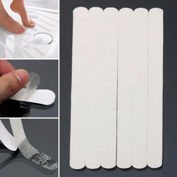

safety t-strip clear non-slip applique mat stickers bath tub shower 15 white mats