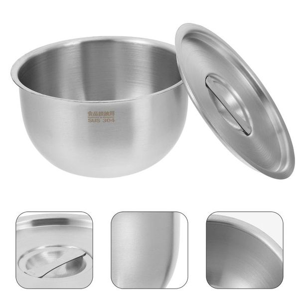 

bowls 1pc stainless steel bowl practical steamed egg with lid instant noodle