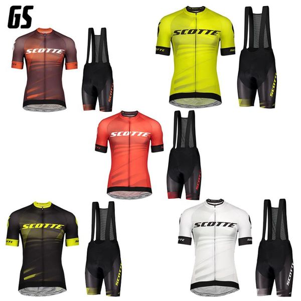 

racing sets 2021 pro team scotte men triathlon cycling jersey mtb breathable bib shorts set bicycle clothing suits sport wear, Black;blue