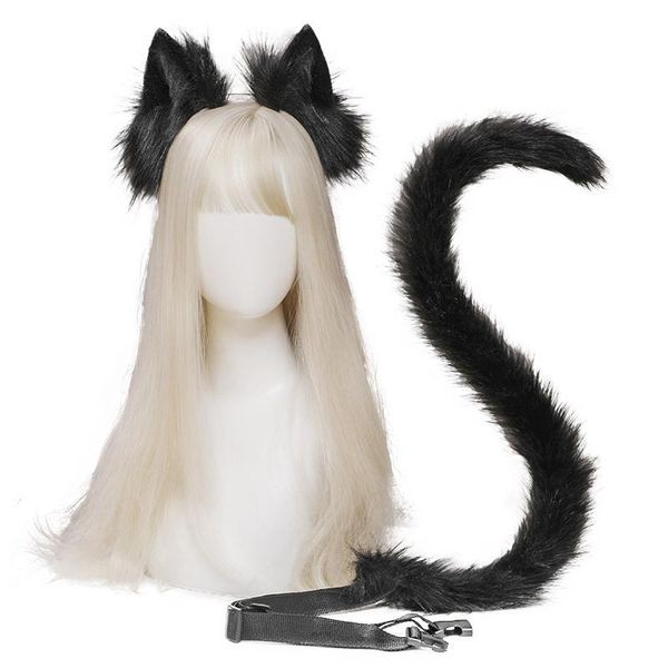 

other event & party supplies cat ears tail cosplay ornament lo niang handmade simulation plush animal headband accessories set