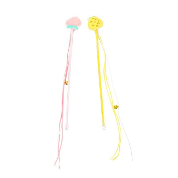 

cat toys 2pcs adorable kitten rod teaser tassel pet cats interactive stick