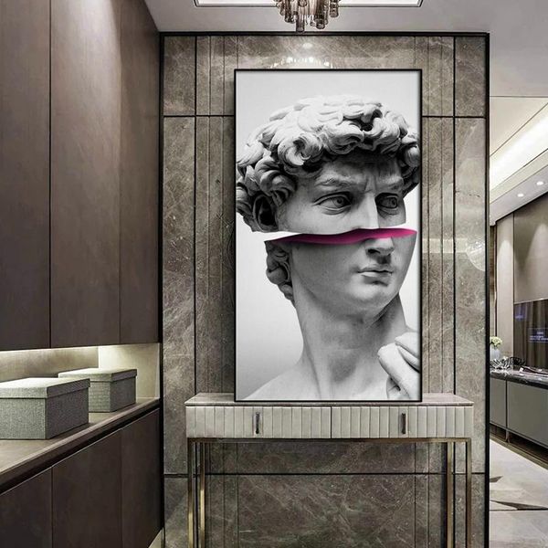 

paintings interesting david art vapor wave sculpture canvas posters and prints abstract painting on wall picture