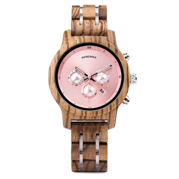 

dodo deer wood watch women's fashion environmental protection high grade sports, Slivery;brown