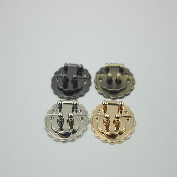 

bag parts & accessories 10pcs/lot luggage hardware gift box die casting lock lace circular buckle, Black