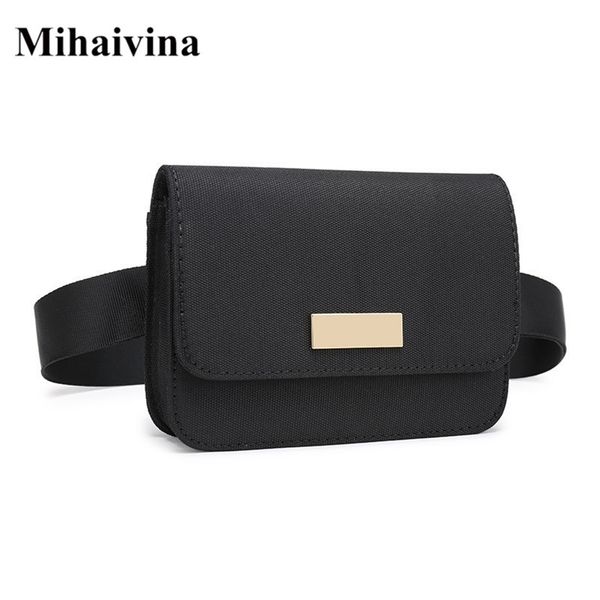 

mihaivina oxford waist bag for women casual functional fanny pack money phone belt s pouch bum hip men snack 210823
