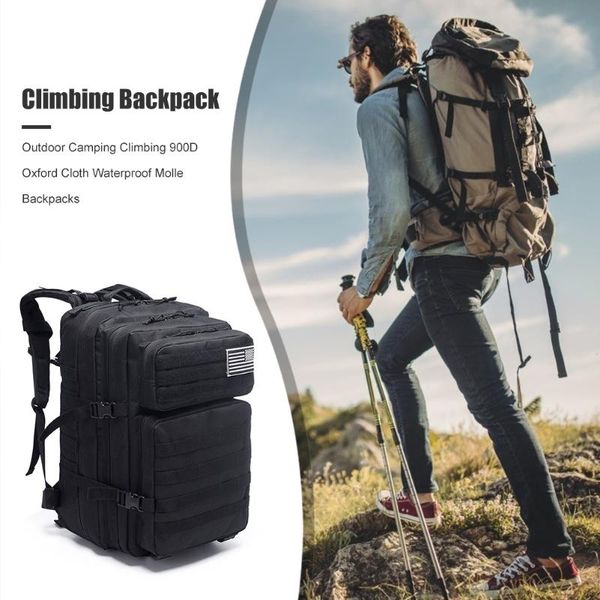 

large capacity molle backpacks 900d oxford cloth waterproof camping climbing portable outdoor bags