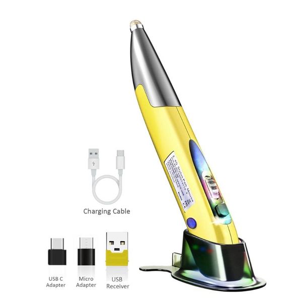 

mice 57ec rechargeable right hand and left 1200 dpi 2.4g usb wireless mouse with micro type c adapter touch pen function for