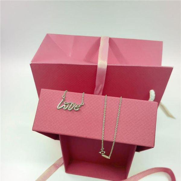 

chains 2021 trend letter necklace romantic pendant men's and women's sterling silver 925 postage birthday gift