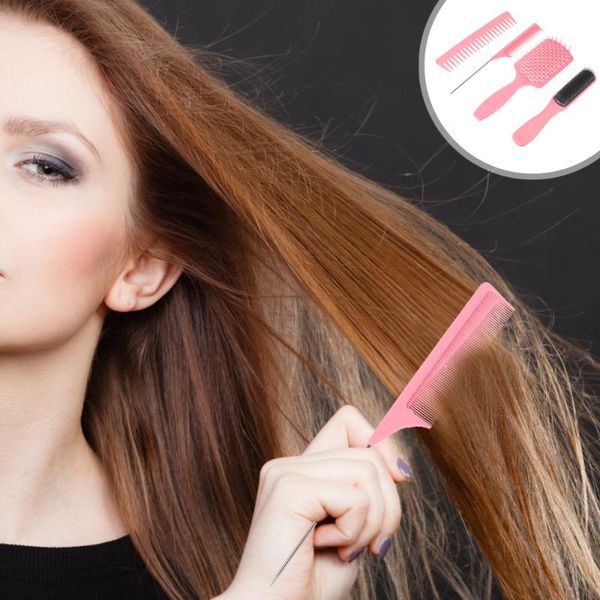 

hair brushes 1 set styling combs wet and dry dual use wide toothed comb row, Silver