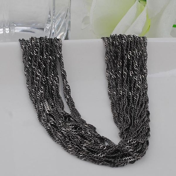 

chains fashion black charm necklace 20 water chain, Silver