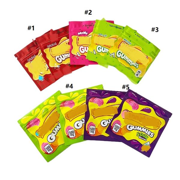 

wholesale gummies edibles packaging bag runtz gummie bags zipper package zip lock packing baggie cherry watermelon strawberry 500mg
