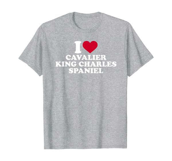 

i love cavalier king charles spaniel t-shirt, White;black