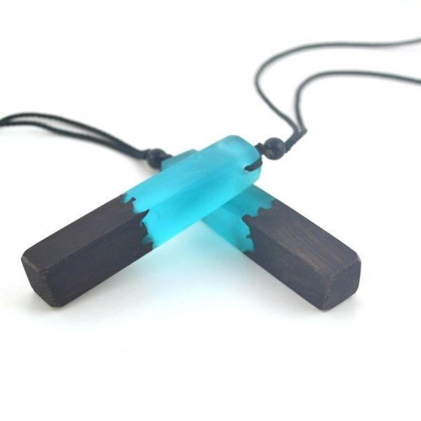 

pendant necklaces leanzni professional wooden resin gifts, crafts, black wood, men and women accessories, Silver