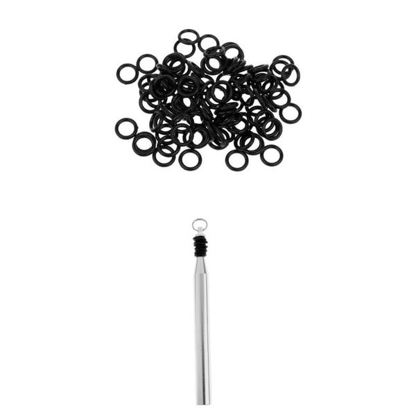 

lure stick 10 o-rings wacky worm tool red and 100pcs fishing round rig rigs accessories