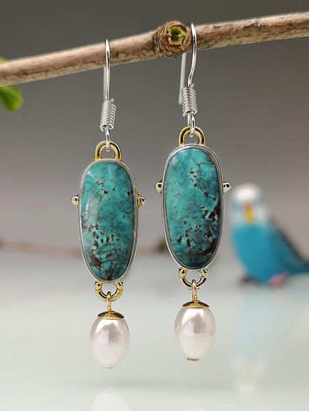 

dangle & chandelier vintage resin pendants drop earrings for women 2021 creative hanging retro ethnic boho jewelry wholesale, Silver