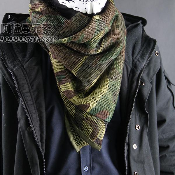 

cycling caps & masks outdoor tactical big scarves army camouflage breathable, Black