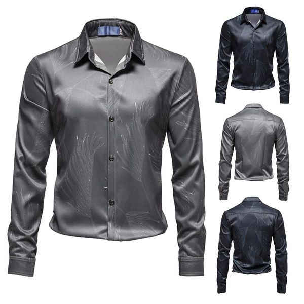 

men's casual shirts fashion mens long-sleeved slim outdoor party business office, White;black