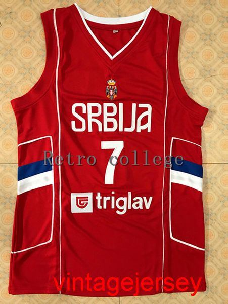 

7 bogdan bogdanovic team serbia basketball jersey stitched custom any number and name jerseys, Black