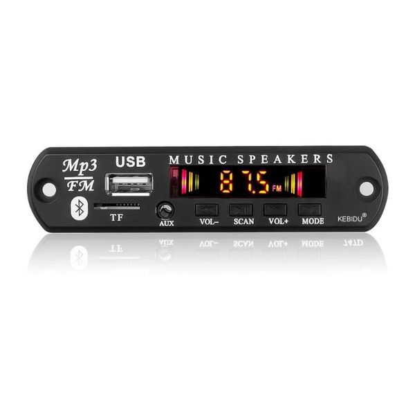 

bluetooth 5.0 receiver car kit mp3 player decoder board color screen fm radio tf usb 3.5 mm aux audio for xs & mp4 players