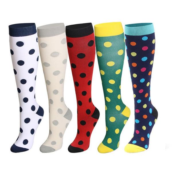 

socks & hosiery compression women men 5 pairs per set female and male compressed sock sport, Black;white
