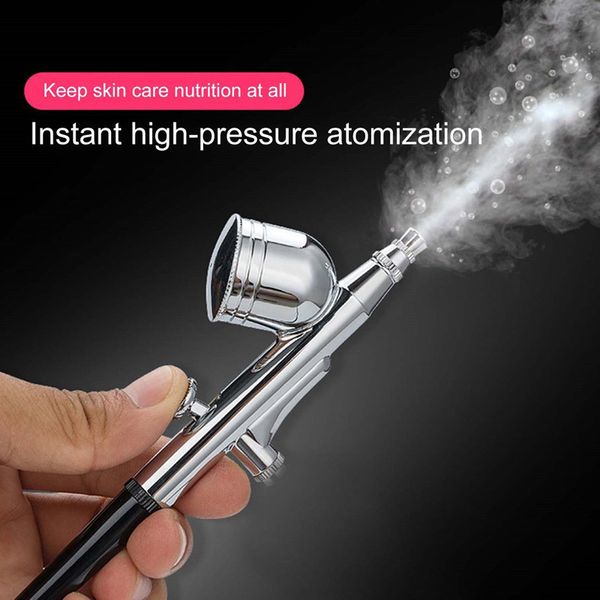 Steamer 7CC Airbrush Hochdruck Wasser Sauerstoff Füllmesser Anti Aging Feuchtigkeitsspendende Gesichtssprüher Nail Art Make-up Farbspritzpistole