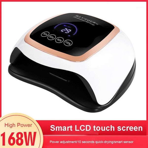 

nail dryer uv led lamp automatic sensor art salon curing all gel polish 168w tool with lcd display1