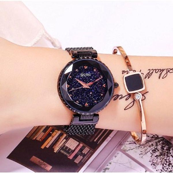 

wristwatches brand black quartz watches women luxury stainless steel wristwatch clock ladies crystal watch dress woman montre femme, Slivery;brown