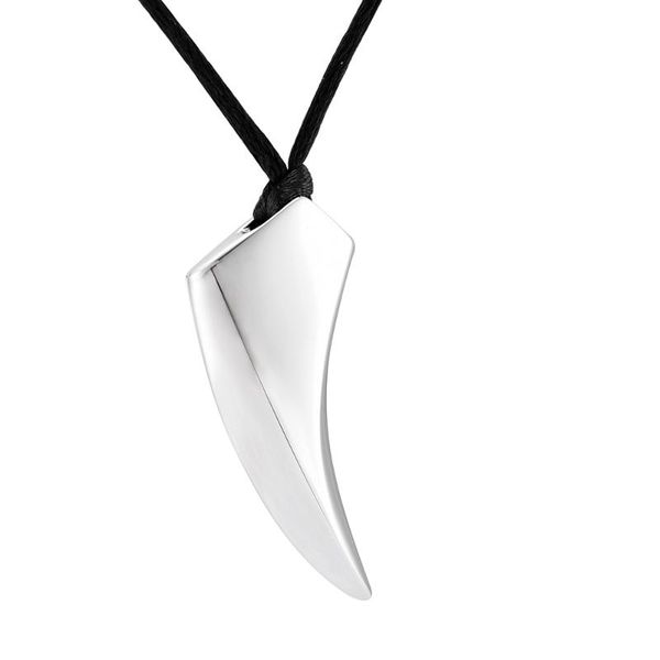 

pendant necklaces memorial jewelry punk unique wolf tooth ash necklace stainless steel cremation keepsake urn, Silver