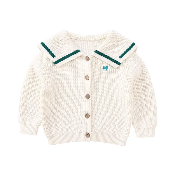 

toddler baby sweater cardigan knitted cotton unique collar button spring autumn children clothes, Blue