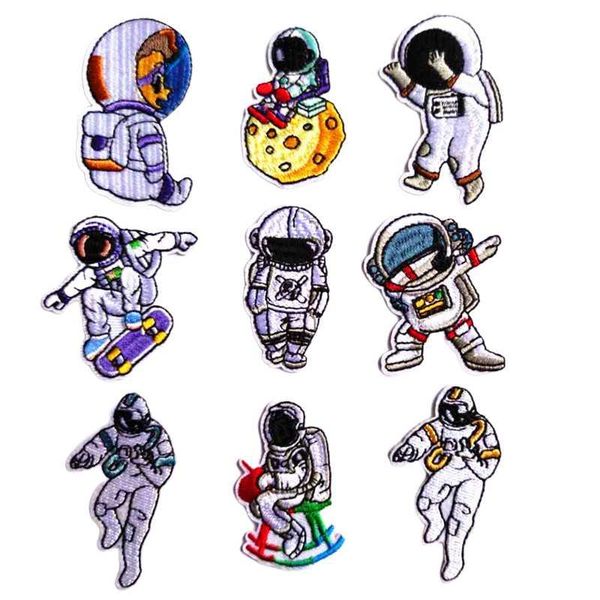 

other arts and crafts cross mirror explosion cartoon astronaut embroidery step stick, embroidered seal hole patch decorative paste, can be u
