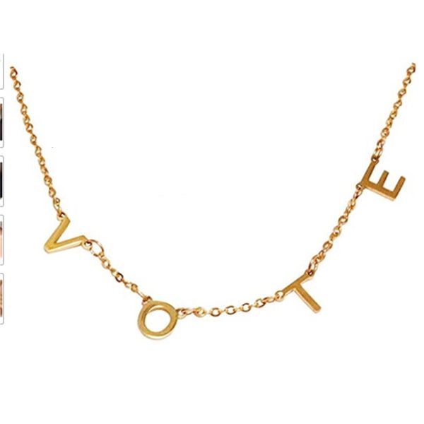

letter lady vote stainless steel necklace bracelet anklet jewelry, Red;blue