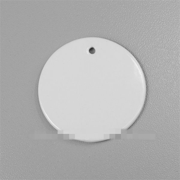 

factory outlet christmas decoration sublimation blanks ceramic pendant 3 inch circular heat transfer print pendants chri lmfj