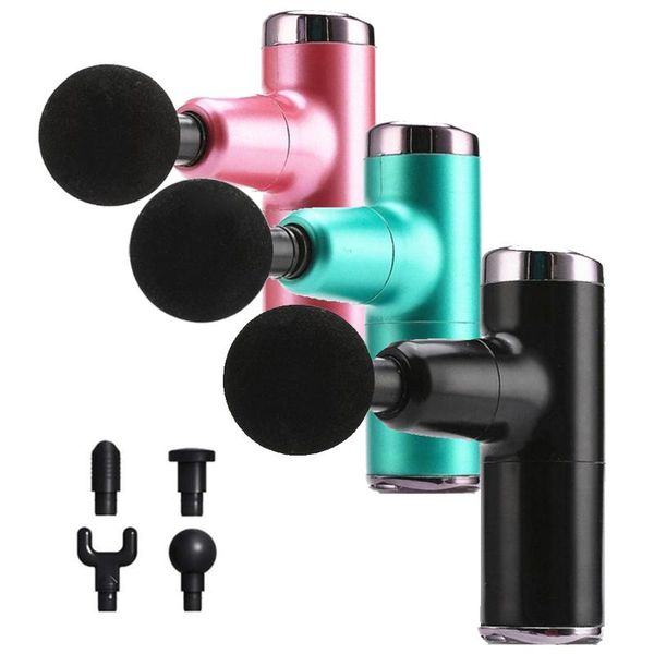 

massage gun mini deep muscle massager pain relief body exercising relaxation electric 4 heads